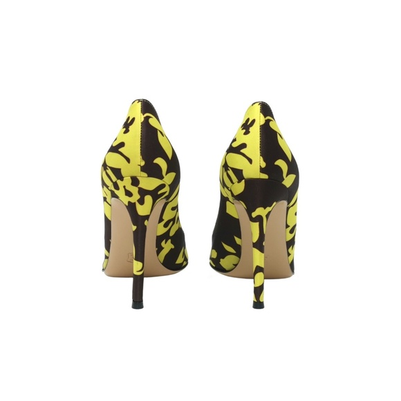 Gianvito Rossi x Mary Katrantzou Lisa Yellow Rosario Satin - 37 - Picture 4 of 7